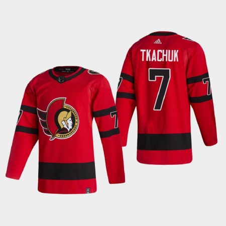 Ottawa Senators Brady Tkachuk 7 2020-21 Reverse Retro Authentic Shirt - Mannen